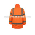 navy and yellow cotton polyester 3m reflective anti-static fire resistant safety jacket